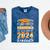 Proud Grandma Of A Class Of 2024 Matching Family Graduation Mineral Wash Tshirts Mineral Navy