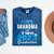 Proud Grandma Of Two 2023 Graduate Class 2023 Graduation Mineral Wash Tshirts Mineral Navy
