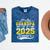Proud Grandpa Of a 2025 Senior Graduate Graduation Mineral Wash Tshirts Mineral Navy