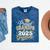 Proud Grandpa Of a Class Of 2025 Graduate Senior Graduation Premium Mineral Wash Tshirts Mineral Navy