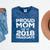 Proud Mom Of A 2018 Graduate Senior Class Graduation T-Shirt Mineral Wash Tshirts Mineral Navy