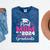 Proud Mom Of 2024 5th Grade Graduate Mother Graduation Mineral Wash Tshirts Mineral Navy