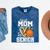 Proud Mom Of A 2026 Senior Basketball Graduation Leopard Mineral Wash Tshirts Mineral Navy