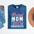 Proud Mom Of The Graduate Senior Class 2019 Graduation Party Mineral Wash Tshirts Mineral Navy