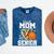 Proud Senior Mom Class Of 2026 Basketball Graduation Leopard Mineral Wash Tshirts Mineral Navy