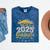 Proud Twin Of a 2025 Graduate Team 25 Senior Graduation Mineral Wash Tshirts Mineral Navy