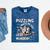 Puzzling Makes Me Feel Less Murdery Introvert Puzzle Cat Mineral Wash Tshirts Mineral Navy