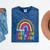 Rainbow Last Day Of 2nd Grade Teacher Student Graduation For Men Women Kids Mineral Wash Tshirts Mineral Navy