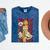 Retro Pop Art Vintage Style Blonde Psychedelic 50s Nostalgia Mineral Wash Tshirts Mineral Navy