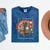 Retro Tech Stack 80s 90s Nostalgia Analog TV Cameras Mineral Wash Tshirts Mineral Navy