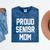 SEN19R Mom Shirt Senior Grad 2019 Graduation Party T-Shirt Mineral Wash Tshirts Mineral Navy