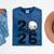 Senior 2026 Golf Player Heart Graduation Girls Teens Mineral Wash Tshirts Mineral Navy