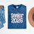 Senior Class Of 2026 Graduation 2026 Coquette Pink Bow Cute Mineral Wash Tshirts Mineral Navy