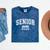 Senior Class Of 2026 Graduation Varsity Arched Letters Mineral Wash Tshirts Mineral Navy