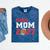 Senior Football Mom 2027 Team Class Of 2027 Graduation Mom Mineral Wash Tshirts Mineral Navy