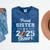 Senior Football Sister Class Of 2025 Graduation Graduate Mineral Wash Tshirts Mineral Navy