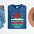 Snow Christmas Introvert Team Introverted Introvert Xmas Mineral Wash Tshirts Mineral Navy