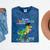 So Long Kindergarten Graduation Class 2025 Dinosaur Kids Mineral Wash Tshirts Mineral Navy
