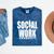 Social Work Graduate TShirt College Graduation Mineral Wash Tshirts Mineral Navy