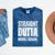 Straight Outta Middle School Class Of 2024 Graduation Mineral Wash Tshirts Mineral Navy