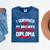 I Survived My Brother's High School Diploma Graduation Mineral Wash Tshirts Mineral Navy