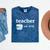 Teacher Est 2018 Vintage Graduation Mineral Wash Tshirts Mineral Navy