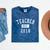 Teacher Established 2018 Shirt For Teacher Graduation Men Women Mineral Wash Tshirts Mineral Navy