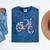 Vintage Bicycle With Playing Cards Nostalgia Premium Tri-Blend Mineral Wash Tshirts Mineral Navy