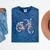 Vintage Bicycle With Playing Cards Nostalgia Mineral Wash Tshirts Mineral Navy