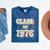 Vintage Class Of 1976 76 High School Graduation Mineral Wash Tshirts Mineral Navy