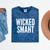 Wicked Smaht Boston Accent Graduation Tee Mineral Wash Tshirts Mineral Navy