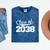 Women's Class Of 2038 Kid Adult Future Year Kindergarten Graduation Mineral Wash Tshirts Mineral Navy