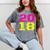 2018 Big Neon Numbers For The New Year Or Graduation Mineral Wash Tshirts Mineral Gray