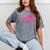 Class Of 2024 Pink For Girls And Women Graduation Mineral Wash Tshirts Mineral Gray
