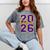 Class Of 2026 Graduation Varsity Purple And Yellow Letters Mineral Wash Tshirts Mineral Gray