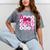 Class Of 2026 Senior Coquette Pink Bow Graduation Family Premium Tri-Blend Mineral Wash Tshirts Mineral Gray