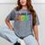 Class Of 2031 Pre-K -12th Grade Hand Prints Space Graduation Mineral Wash Tshirts Mineral Gray