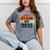 Class Of 2035 Senior Graduate Retro Graduation Mineral Wash Tshirts Mineral Gray