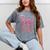 Coquette Pink Bow Flowers Senior 2026 2027 Graduation Mineral Wash Tshirts Mineral Gray