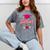 Coquette Pink Bow Senior 2026 2027 Graduation Mineral Wash Tshirts Mineral Gray