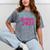 Coquette Pink Bow Senior 2027 Class Of Graduation Mineral Wash Tshirts Mineral Gray