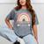 Cosmetology Instructor Cosmetologist Graduation Rainbow Mineral Wash Tshirts Mineral Gray