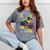 I Crushed Pre-K Monster Truck Graduation Preschool Grad 2025 Mineral Wash Tshirts Mineral Gray