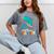 Cute Magical Ballerina Dino Unicorn Preschool Graduation Mineral Wash Tshirts Mineral Gray