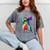 Dabbing Graduation Women Mineral Wash Tshirts Mineral Gray