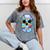 Frutiger Aero Aesthetic Tech Skull Computer Fishes Mineral Wash Tshirts Mineral Gray