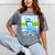 Frutiger Aero Aesthetic Tech Water Fishes Monitor Screen Mineral Wash Tshirts Mineral Gray