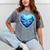 Frutiger Aero Y2K Heart Mineral Wash Tshirts Mineral Gray