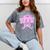 Graduation 2026 Senior 2026 Class Of 2026 Coquette Pink Girl Mineral Wash Tshirts Mineral Gray