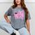 Graduation 2027 Senior 2027 Class Of 2027 Coquette Pink Girl Mineral Wash Tshirts Mineral Gray
